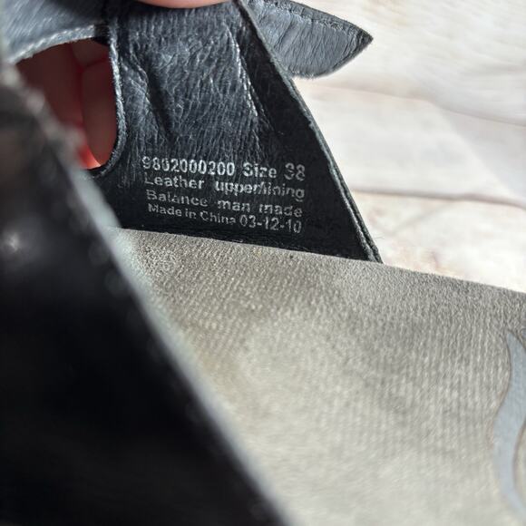 Dansko Womens 38 7.5-8 Sandals Sela Black Patent Leather Slide Wedge Open Toe - Picture 7 of 8